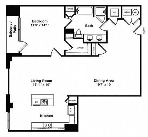 Floor plan at IO Piazza by Windsor